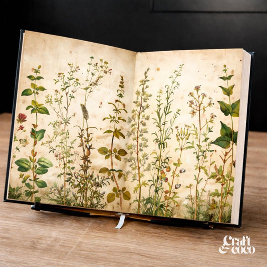 Vintage Botanical Endpaper Collection