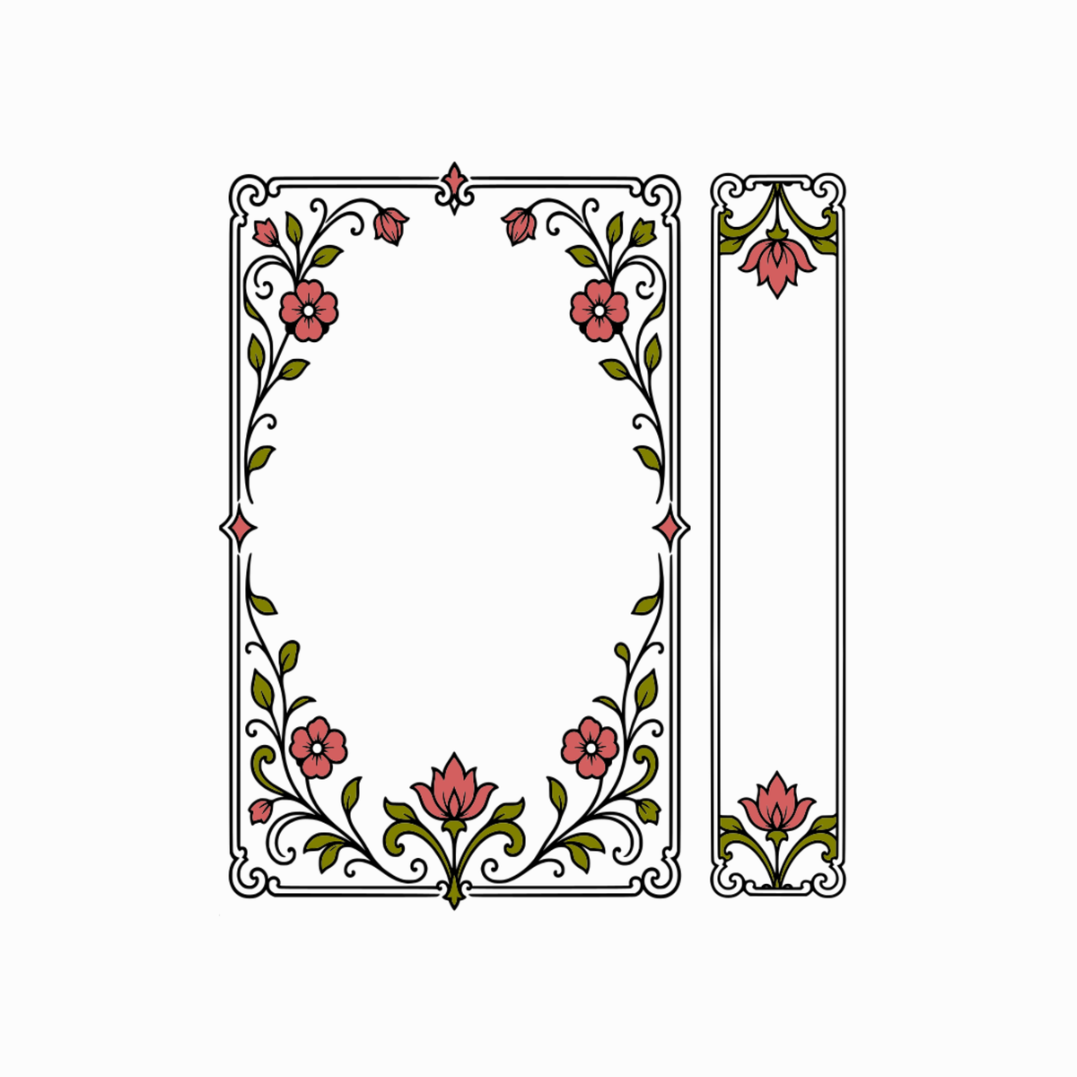 Vintage Flower Layered SVG