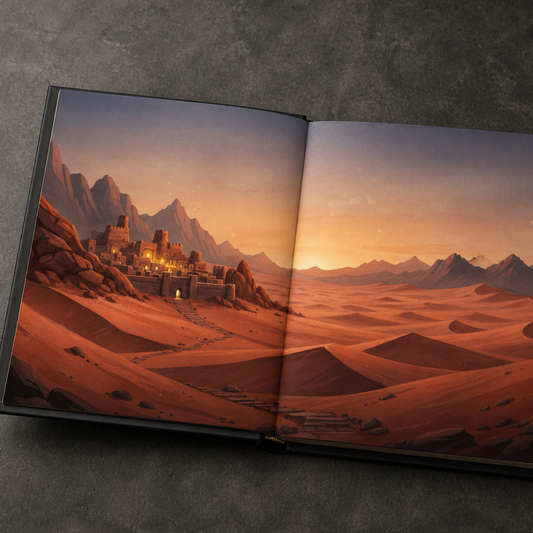 Desert Town Digital Endpaper