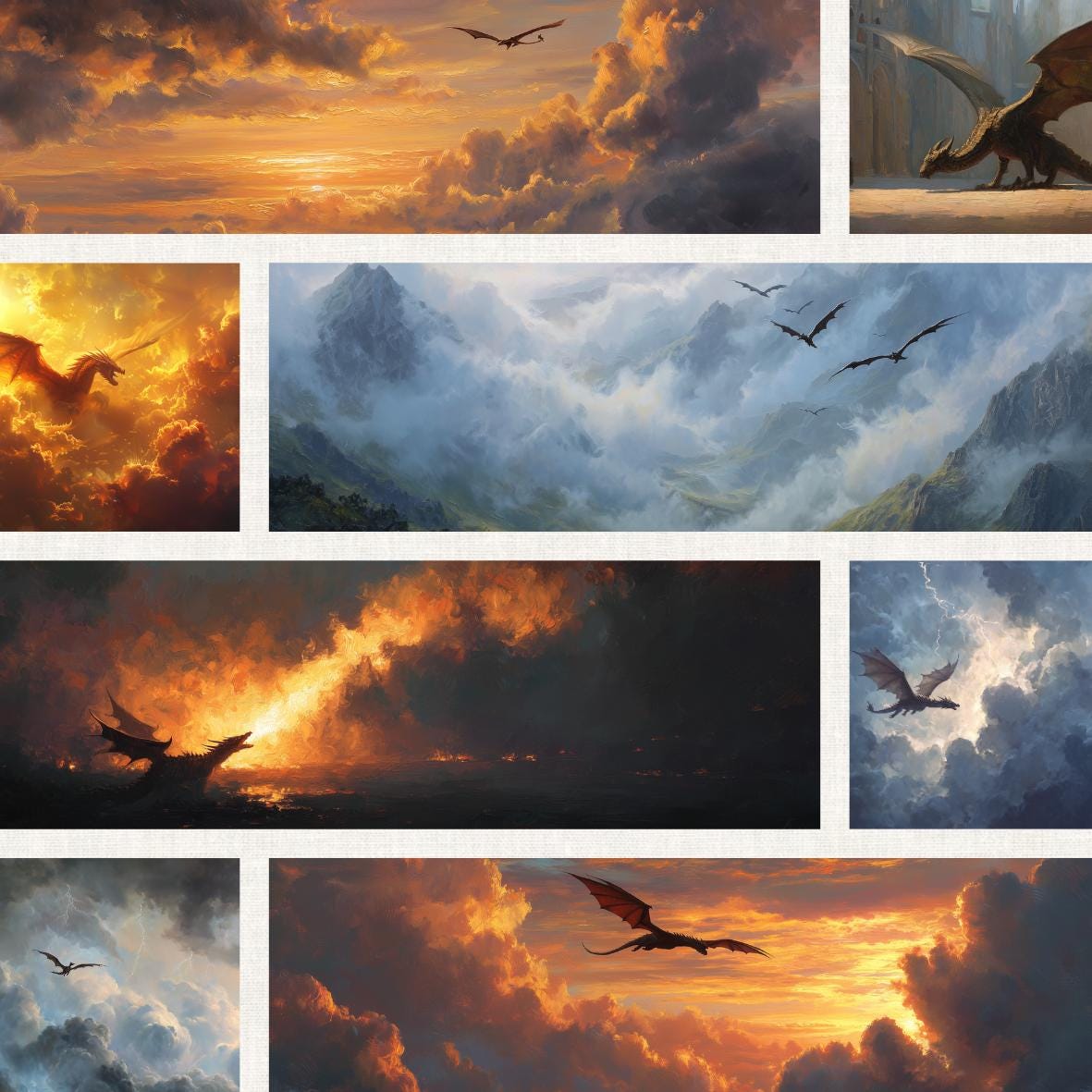 Fantasy Digital Endpaper Collection