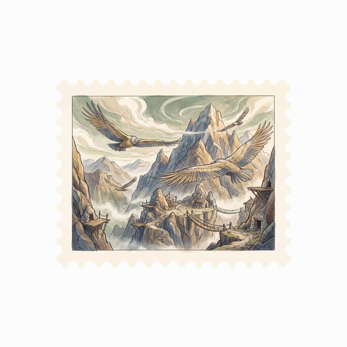 Mountain Aerie Digital Sticker