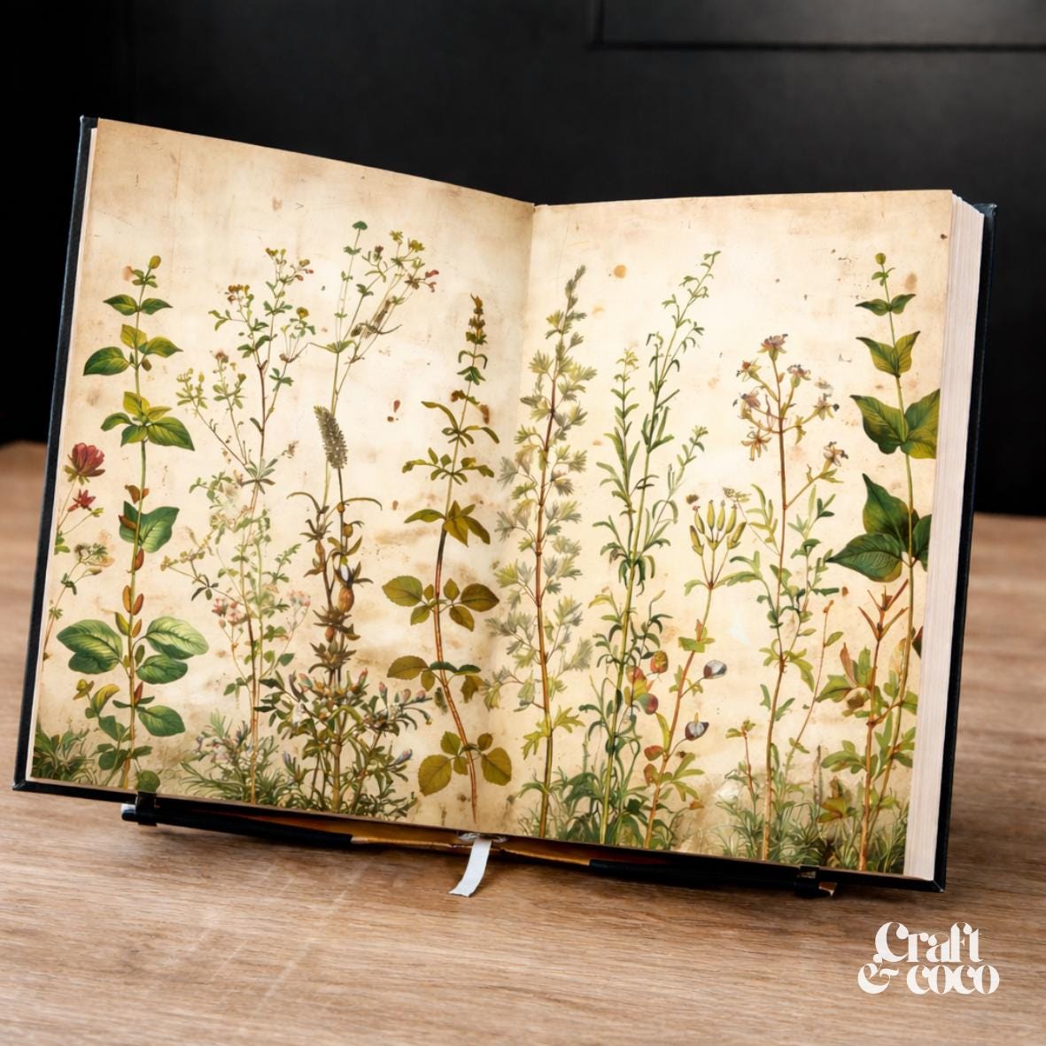 Vintage Botanical Endpaper Collection