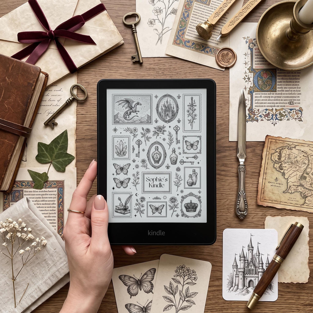 Kindle Paperwhite Personalized Lock Screen, Kindle Fantasy Lock Screen, Kindle Paperwhite, Kindle Screensaver, Kindle Wallpaper,