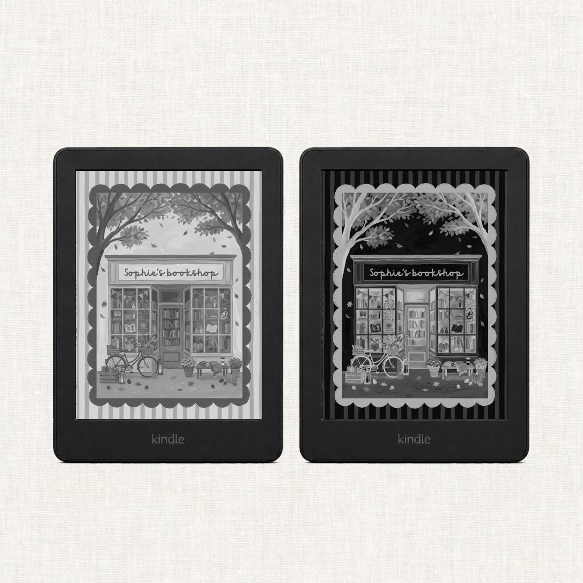 Personalised Cosy Bookshop Lock Screen